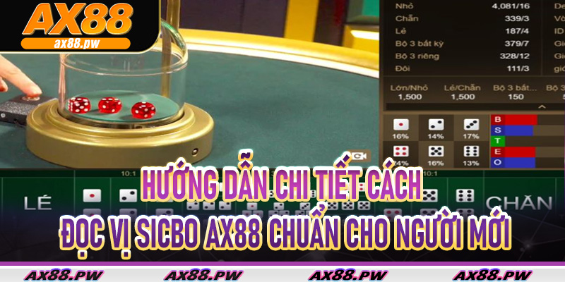 Hướng dẫn chi tiết cách đọc vị Sicbo Ax88 chuẩn cho người mới